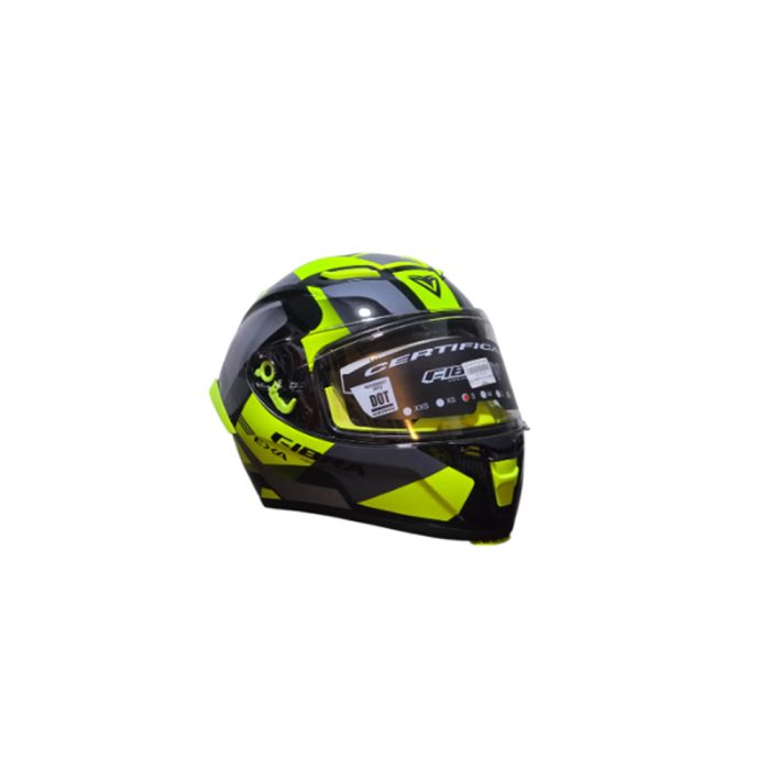 Fibra EXA DUO by Nzi Helmet Full Face Helmet - Black x Green